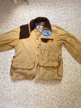 VTG Black Sheep Men’s Tan Canvas Field Jacket with Brown Corduroy Accents